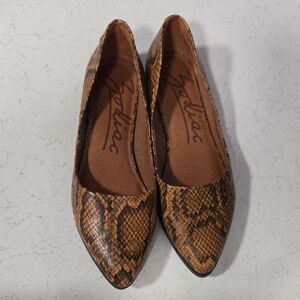 Zodiac Tan Snake Print Women's Flats